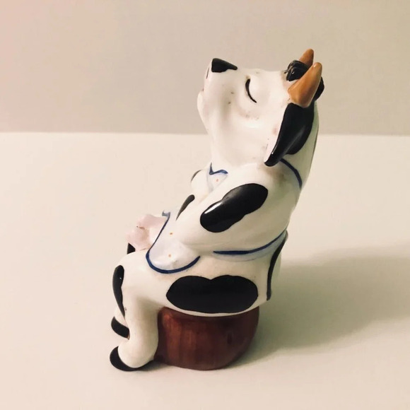 Brian Wood Studios Cheeky Devils Cow Figurines Ceramic Lot  of 2 - Picture 3 of 16